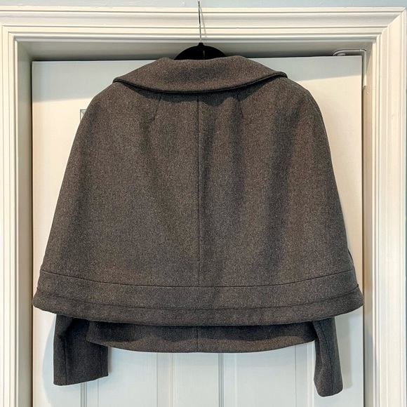 NWOT Tory Burch Jess Jacket in Grey Melange with Removable Cape - Picture 5 of 8